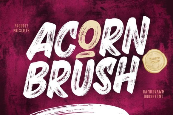 Acorn Brush: The Bold, Textured Font for Authentic Branding