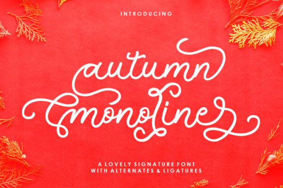 Autumn Monoline: A Whimsical Handwritten Font for Modern Projects