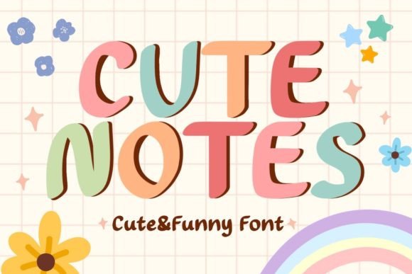Cute Notes: A Sweet & Stylish Font for Creative Projects