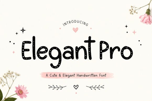Elegant Pro: A Handwritten Font with Charming Personality
