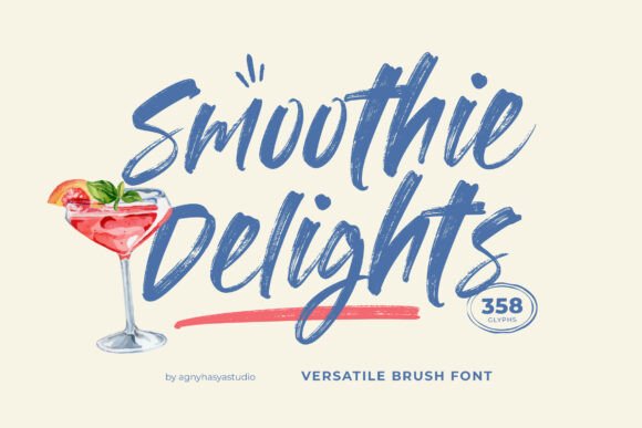 Smoothie Delights: A Warm Brush Font for Authentic Design
