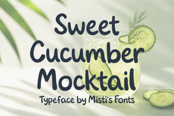 Sweet Cucumber Mocktail: A Handwritten Font with Bold Summer Spirit